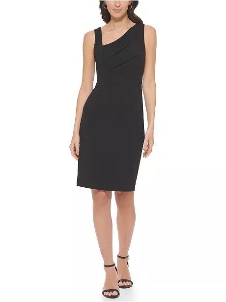 Nwt Calvin Klein Asymmetrical Sleeveless Sheath Dress